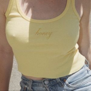brandy melville yellow tank